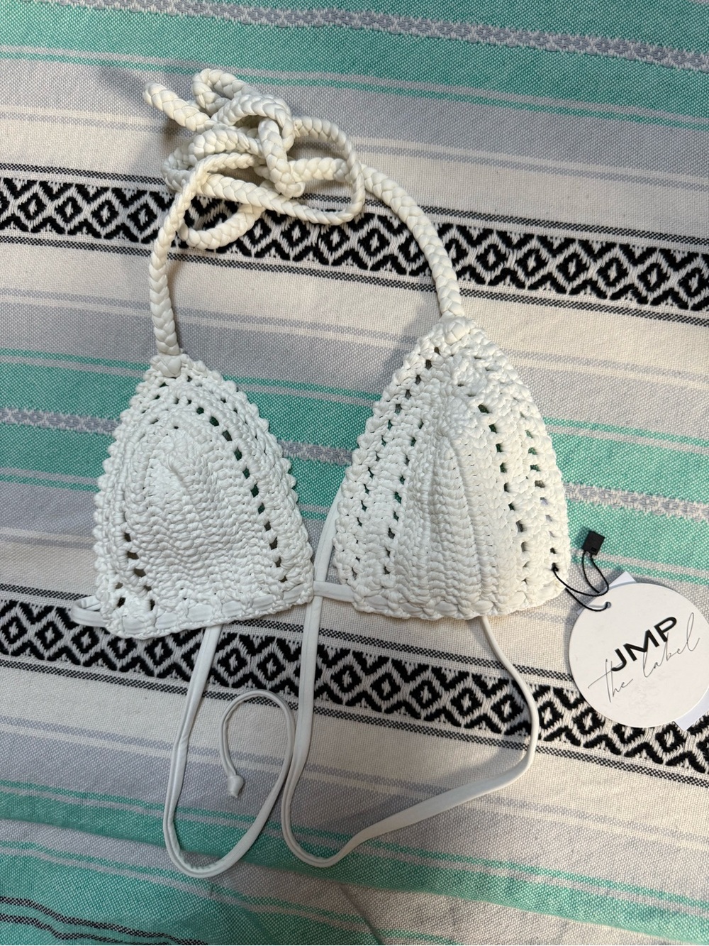 JMP The Label White Cabo Triangle Top NWT